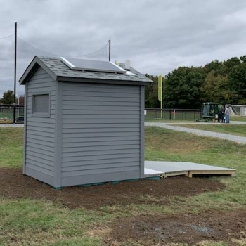 Clivus restroom at Haverhill High School