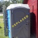 Removed portable toilet