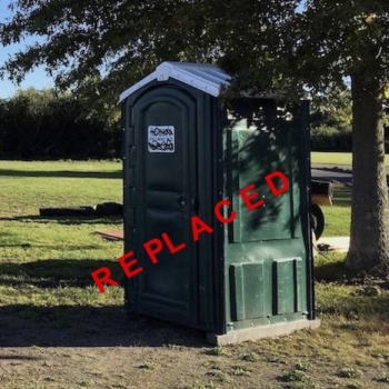 Replaced portable toilet