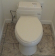 Residential foam-flush toilet