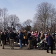 Crowd at ribbon cutting